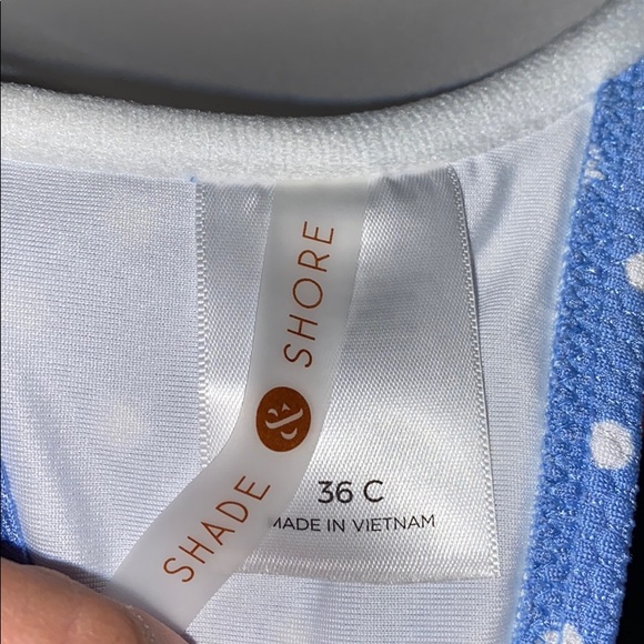 Sky blue and white polka dot bikini - Picture 3 of 5